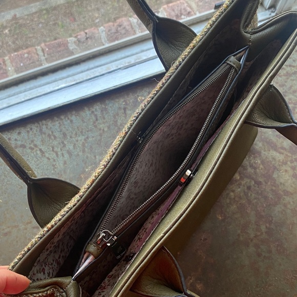 Islander Harris Tweed “Cassley” 100% Pure Wool Olive and Tweed Women's Tote. NWT - Picture 11 of 16